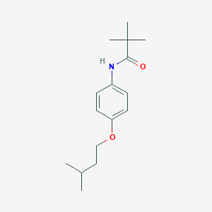 molecular formula C16H25NO2 B496083 2,2-dimethyl-N-[4-(3-methylbutoxy)phenyl]propanamide 
