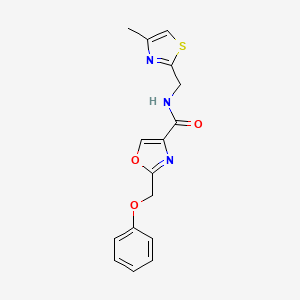 N-[(4-methyl-1,3-thiazol-2-yl)methyl]-2-(phenoxymethyl)-1,3-oxazole-4-carboxamide