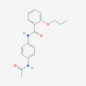 molecular formula C18H20N2O3 B496087 N-[4-(acetylamino)phenyl]-2-propoxybenzamide 