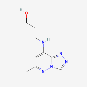 molecular formula C9H13N5O B4960873 3-[(6-methyl[1,2,4]triazolo[4,3-b]pyridazin-8-yl)amino]-1-propanol 