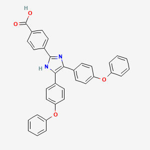 molecular formula C34H24N2O4 B4960884 4-[4,5-bis(4-phenoxyphenyl)-1H-imidazol-2-yl]benzoic acid 