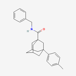 molecular formula C25H29NO B4960891 N-benzyl-3-(4-methylphenyl)-1-adamantanecarboxamide 