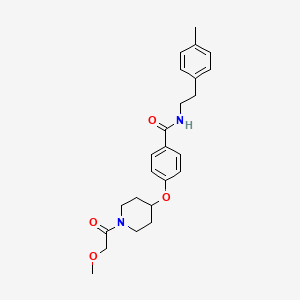 molecular formula C24H30N2O4 B4960926 4-{[1-(methoxyacetyl)-4-piperidinyl]oxy}-N-[2-(4-methylphenyl)ethyl]benzamide 
