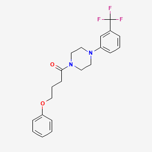 molecular formula C21H23F3N2O2 B4960932 1-(4-phenoxybutanoyl)-4-[3-(trifluoromethyl)phenyl]piperazine 