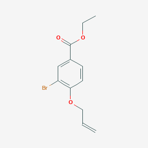 molecular formula C12H13BrO3 B496094 Ethyl 4-(allyloxy)-3-bromobenzoate 