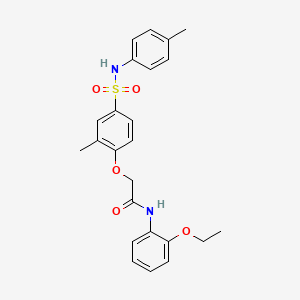 molecular formula C24H26N2O5S B4960965 N-(2-ethoxyphenyl)-2-(2-methyl-4-{[(4-methylphenyl)amino]sulfonyl}phenoxy)acetamide 