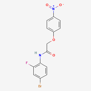 molecular formula C14H10BrFN2O4 B4960967 N-(4-bromo-2-fluorophenyl)-2-(4-nitrophenoxy)acetamide 