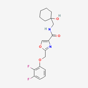 2-[(2,3-difluorophenoxy)methyl]-N-[(1-hydroxycyclohexyl)methyl]-1,3-oxazole-4-carboxamide
