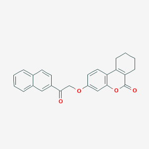 molecular formula C25H20O4 B4960982 3-[2-(2-naphthyl)-2-oxoethoxy]-7,8,9,10-tetrahydro-6H-benzo[c]chromen-6-one 