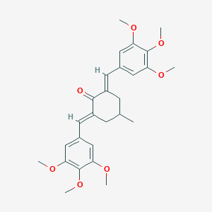 molecular formula C27H32O7 B496104 (2E,6E)-4-methyl-2,6-bis(3,4,5-trimethoxybenzylidene)cyclohexanone 