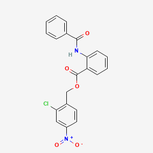molecular formula C21H15ClN2O5 B4961040 2-chloro-4-nitrobenzyl 2-(benzoylamino)benzoate 