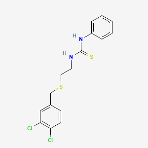 molecular formula C16H16Cl2N2S2 B4961044 N-{2-[(3,4-dichlorobenzyl)thio]ethyl}-N'-phenylthiourea 