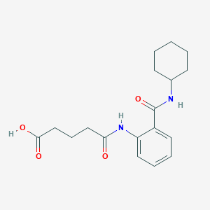 molecular formula C18H24N2O4 B496105 5-{2-[(Cyclohexylamino)carbonyl]anilino}-5-oxopentanoic acid 
