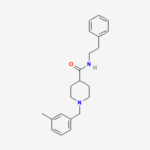 molecular formula C22H28N2O B4961063 1-(3-methylbenzyl)-N-(2-phenylethyl)-4-piperidinecarboxamide 