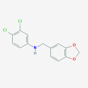 molecular formula C14H11Cl2NO2 B496109 N-(1,3-benzodioxol-5-ylmethyl)-3,4-dichloroaniline CAS No. 341008-42-2