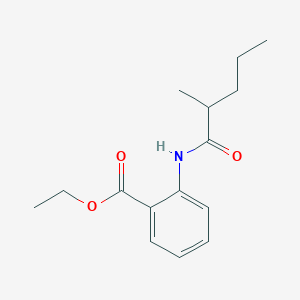 molecular formula C15H21NO3 B4961095 ethyl 2-[(2-methylpentanoyl)amino]benzoate 