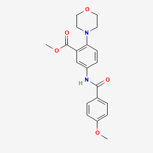 methyl 5-[(4-methoxybenzoyl)amino]-2-(4-morpholinyl)benzoate