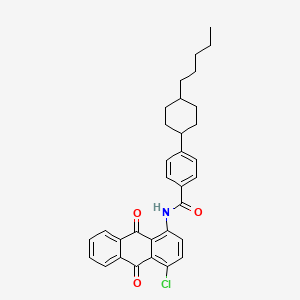 N-(4-chloro-9,10-dioxo-9,10-dihydro-1-anthracenyl)-4-(4-pentylcyclohexyl)benzamide