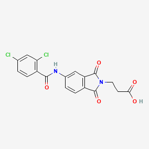 molecular formula C18H12Cl2N2O5 B4961134 3-{5-[(2,4-dichlorobenzoyl)amino]-1,3-dioxo-1,3-dihydro-2H-isoindol-2-yl}propanoic acid 