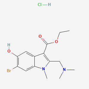 ethyl 6-bromo-2-[(dimethylamino)methyl]-5-hydroxy-1-methyl-1H-indole-3-carboxylate hydrochloride