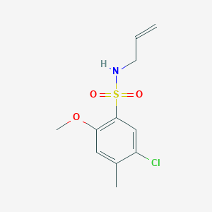 molecular formula C11H14ClNO3S B4961175 N-allyl-5-chloro-2-methoxy-4-methylbenzenesulfonamide 