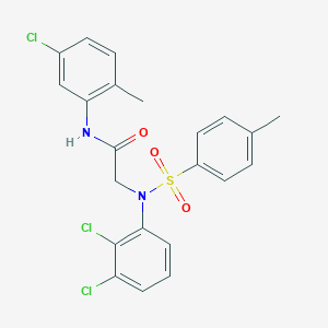 molecular formula C22H19Cl3N2O3S B4961188 N~1~-(5-chloro-2-methylphenyl)-N~2~-(2,3-dichlorophenyl)-N~2~-[(4-methylphenyl)sulfonyl]glycinamide 