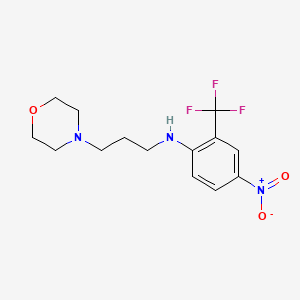 molecular formula C14H18F3N3O3 B4961238 N-[3-(4-morpholinyl)propyl]-4-nitro-2-(trifluoromethyl)aniline 