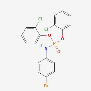 molecular formula C18H13BrCl2NO3P B4961240 bis(2-chlorophenyl) (4-bromophenyl)amidophosphate 