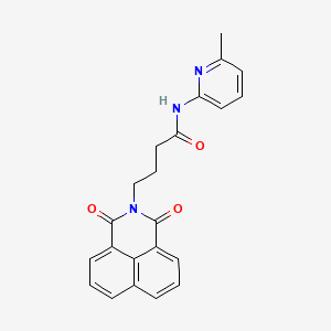 molecular formula C22H19N3O3 B4961244 4-(1,3-dioxo-1H-benzo[de]isoquinolin-2(3H)-yl)-N-(6-methyl-2-pyridinyl)butanamide 