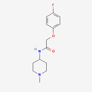 molecular formula C14H19FN2O2 B4961259 2-(4-fluorophenoxy)-N-(1-methyl-4-piperidinyl)acetamide 