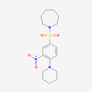 1-{[3-nitro-4-(1-piperidinyl)phenyl]sulfonyl}azepane