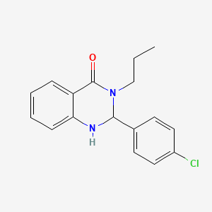 molecular formula C17H17ClN2O B4961275 2-(4-chlorophenyl)-3-propyl-2,3-dihydro-4(1H)-quinazolinone 