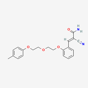 molecular formula C21H22N2O4 B4961278 2-cyano-3-(2-{2-[2-(4-methylphenoxy)ethoxy]ethoxy}phenyl)acrylamide 