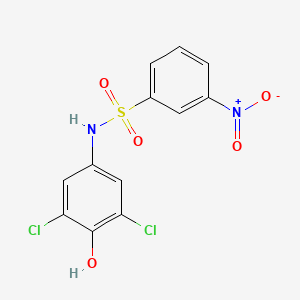 molecular formula C12H8Cl2N2O5S B4961284 N-(3,5-dichloro-4-hydroxyphenyl)-3-nitrobenzenesulfonamide 