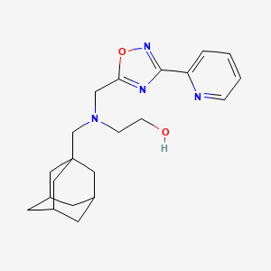 molecular formula C21H28N4O2 B4961289 2-((1-adamantylmethyl){[3-(2-pyridinyl)-1,2,4-oxadiazol-5-yl]methyl}amino)ethanol 