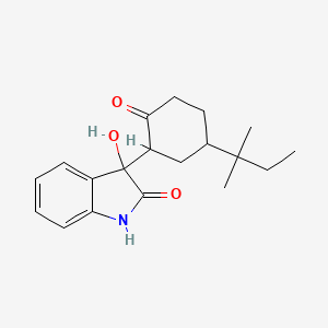 molecular formula C19H25NO3 B4961290 3-[5-(1,1-dimethylpropyl)-2-oxocyclohexyl]-3-hydroxy-1,3-dihydro-2H-indol-2-one 