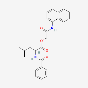 molecular formula C25H26N2O4 B4961294 2-(1-naphthylamino)-2-oxoethyl N-benzoylleucinate 