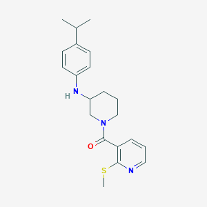 molecular formula C21H27N3OS B4961300 N-(4-isopropylphenyl)-1-{[2-(methylthio)-3-pyridinyl]carbonyl}-3-piperidinamine 
