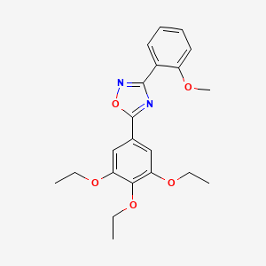 molecular formula C21H24N2O5 B4961308 3-(2-methoxyphenyl)-5-(3,4,5-triethoxyphenyl)-1,2,4-oxadiazole 