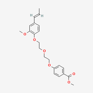 molecular formula C22H26O6 B4961314 methyl 4-(2-{2-[2-methoxy-4-(1-propen-1-yl)phenoxy]ethoxy}ethoxy)benzoate 