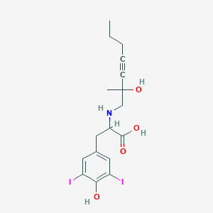 N-(2-hydroxy-2-methyl-3-heptyn-1-yl)-3,5-diiodotyrosine