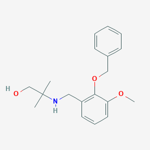 molecular formula C19H25NO3 B496133 2-{[2-(Benzyloxy)-3-methoxybenzyl]amino}-2-methyl-1-propanol 