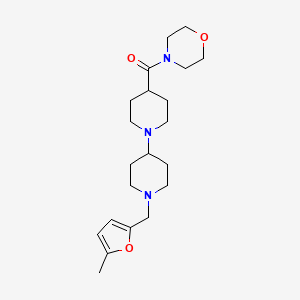 molecular formula C21H33N3O3 B4961335 1'-[(5-methyl-2-furyl)methyl]-4-(4-morpholinylcarbonyl)-1,4'-bipiperidine 