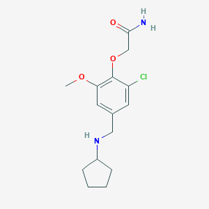 molecular formula C15H21ClN2O3 B496134 2-{2-Chloro-4-[(cyclopentylamino)methyl]-6-methoxyphenoxy}acetamide 