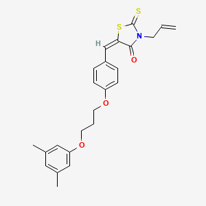 molecular formula C24H25NO3S2 B4961344 3-allyl-5-{4-[3-(3,5-dimethylphenoxy)propoxy]benzylidene}-2-thioxo-1,3-thiazolidin-4-one 
