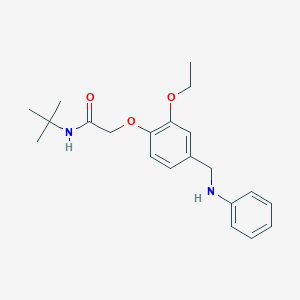 molecular formula C21H28N2O3 B496135 2-[4-(anilinomethyl)-2-ethoxyphenoxy]-N-(tert-butyl)acetamide 