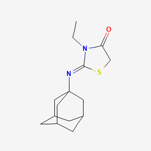 molecular formula C15H22N2OS B4961358 2-(1-adamantylimino)-3-ethyl-1,3-thiazolidin-4-one 