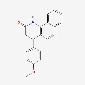 molecular formula C20H17NO2 B4961364 4-(4-methoxyphenyl)-3,4-dihydrobenzo[h]quinolin-2(1H)-one CAS No. 64257-25-6