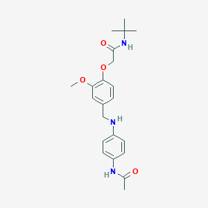 molecular formula C22H29N3O4 B496137 2-(4-{[4-(acetylamino)anilino]methyl}-2-methoxyphenoxy)-N-(tert-butyl)acetamide 