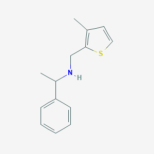 molecular formula C14H17NS B496139 N-[(3-methylthiophen-2-yl)methyl]-1-phenylethanamine 